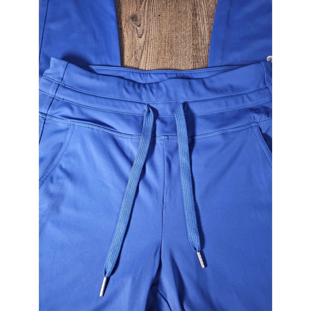 Halara Softly Zero Plush High Waist Drawstring Pocket Plain Full Length Blue Med - Picture 2 of 6